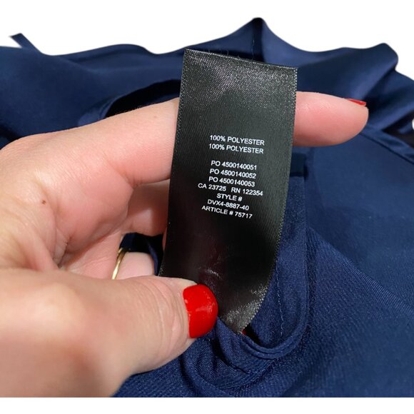 NWOT Aritzia Wilfred Only Slip Satin Midi Dress in Dark Blue Size Small - Picture 9 of 10